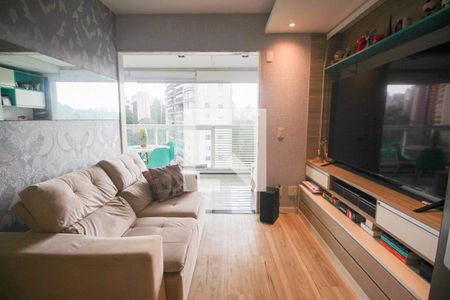Sala e Cozinha  de apartamento para alugar com 1 quarto, 39m² em Panamby, São Paulo