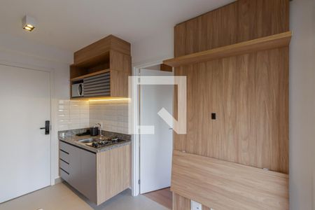 Sala e Cozinha de kitnet/studio para alugar com 1 quarto, 26m² em Vila Olímpia, São Paulo