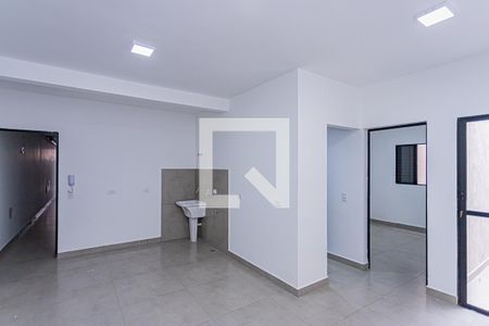 Sala, cozinha e área de serviço de apartamento para alugar com 1 quarto, 32m² em Brasilândia, São Paulo