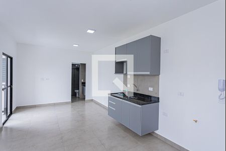 Sala, cozinha e área de serviço de apartamento para alugar com 1 quarto, 32m² em Brasilândia, São Paulo