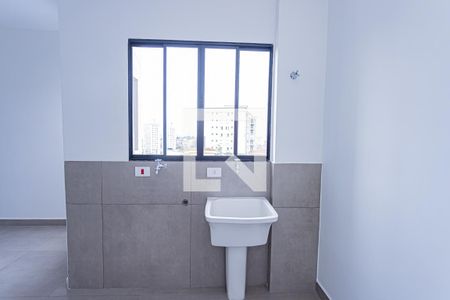 Sala, cozinha e área de serviço de apartamento para alugar com 1 quarto, 32m² em Brasilândia, São Paulo