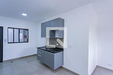 Sala, cozinha e área de serviço de apartamento para alugar com 1 quarto, 32m² em Brasilândia, São Paulo