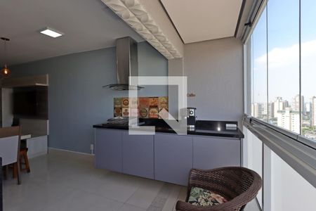 Varanda Gourmet de apartamento à venda com 2 quartos, 62m² em Jardim, Santo André