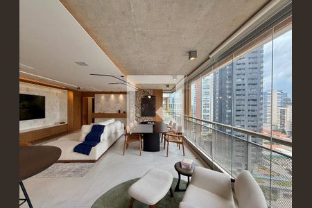 Varanda Integrada de apartamento à venda com 3 quartos, 167m² em Jardim das Acacias, São Paulo