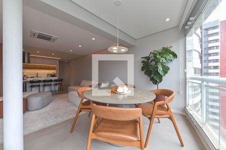Sala - Varanda de apartamento à venda com 1 quarto, 76m² em Cidade Monções, São Paulo