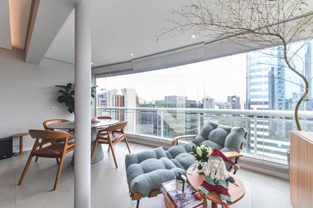 Sala - Varanda de apartamento à venda com 1 quarto, 76m² em Cidade Monções, São Paulo