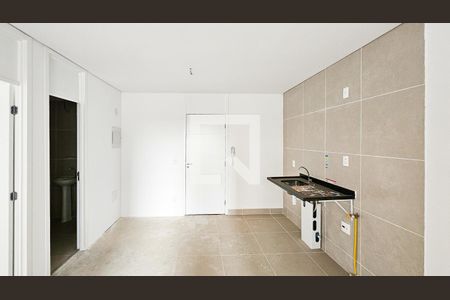 Sala e cozinha de apartamento à venda com 1 quarto, 32m² em Centro, Osasco
