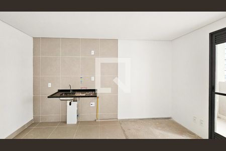 Sala e cozinha de apartamento à venda com 1 quarto, 32m² em Centro, Osasco