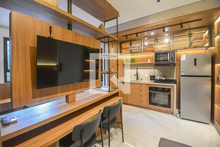 SalaSala/Cozinha de apartamento para alugar com 1 quarto, 25m² em Vila Campestre, São Bernardo do Campo