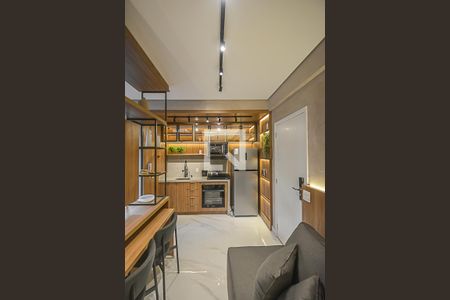 Sala/Cozinha de apartamento para alugar com 1 quarto, 25m² em Vila Campestre, São Bernardo do Campo