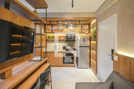 Sala/Cozinha de apartamento para alugar com 1 quarto, 25m² em Vila Campestre, São Bernardo do Campo