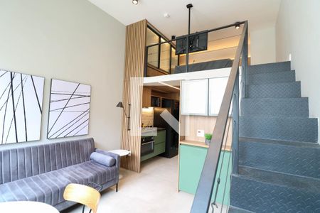 Sala de kitnet/studio para alugar com 1 quarto, 34m² em Jardim das Acacias, São Paulo