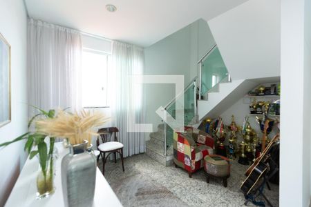 sala piso 1 de apartamento à venda com 3 quartos, 230m² em Riacho das Pedras, Contagem