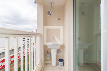 Varanda da Sala/Cozinha de kitnet/studio para alugar com 1 quarto, 29m² em Brás, São Paulo