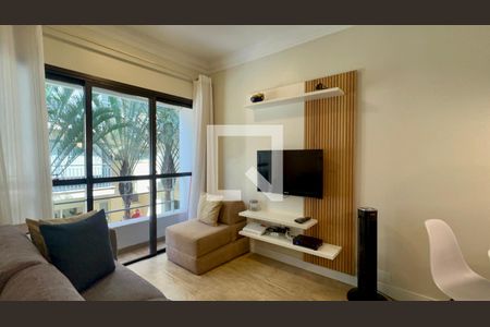 Sala de TV de apartamento à venda com 1 quarto, 38m² em Jardim Paulista, São Paulo