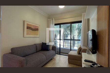 Sala de TV de apartamento à venda com 1 quarto, 38m² em Jardim Paulista, São Paulo