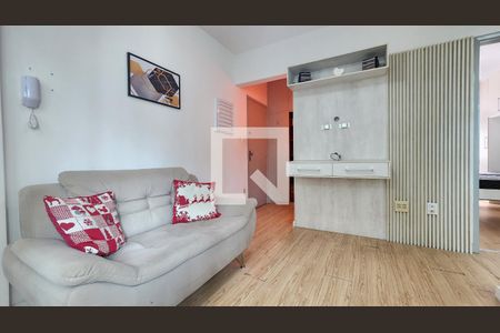 Sala de apartamento para alugar com 1 quarto, 45m² em José Menino, Santos