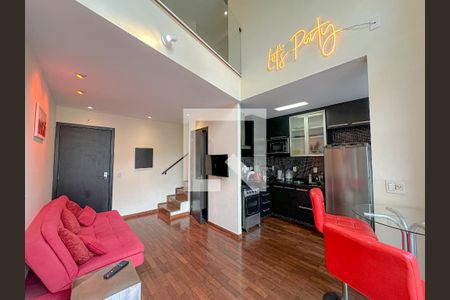 Sala/Cozinha de apartamento para alugar com 1 quarto, 50m² em Pompeia, São Paulo