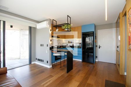 Sala e Cozinha de apartamento para alugar com 1 quarto, 63m² em Sumarezinho, São Paulo