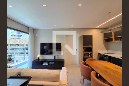 Sala/Cozinha de apartamento à venda com 2 quartos, 60m² em Vila Nova Conceição, São Paulo