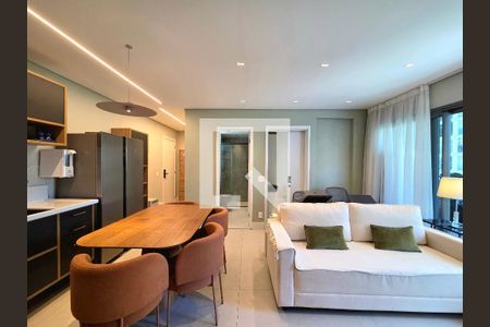 Sala/Cozinha de apartamento à venda com 2 quartos, 60m² em Vila Nova Conceição, São Paulo