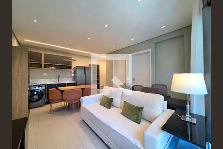 Sala/Cozinha de apartamento à venda com 2 quartos, 60m² em Vila Nova Conceição, São Paulo