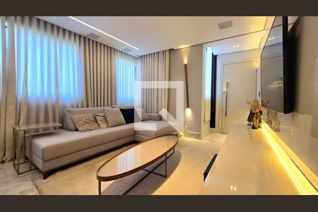 Sala  de apartamento à venda com 3 quartos, 110m² em Santo Antônio, Belo Horizonte