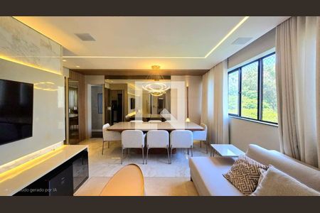 Sala  de apartamento à venda com 3 quartos, 110m² em Santo Antônio, Belo Horizonte