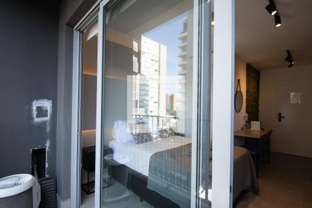 Varanda do Studio de kitnet/studio para alugar com 1 quarto, 25m² em Jardim Paulistano, São Paulo