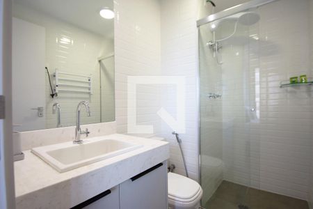 Banheiro Social de kitnet/studio para alugar com 1 quarto, 25m² em Jardim Paulistano, São Paulo