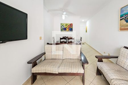Sala de apartamento para alugar com 3 quartos, 90m² em Jardim Belmar, Guarujá