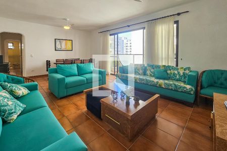 Sala de apartamento para alugar com 3 quartos, 148m² em Barra Funda, Guarujá