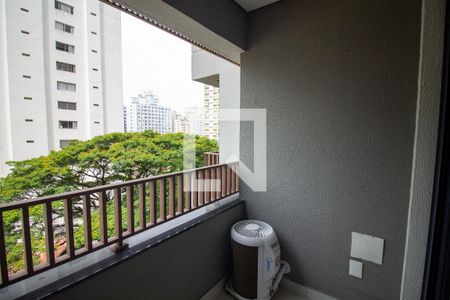 Varanda do Studio de kitnet/studio para alugar com 1 quarto, 30m² em Campo Belo, São Paulo