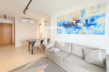 Sala de apartamento para alugar com 2 quartos, 91m² em Jardim Virgínia, Guarujá