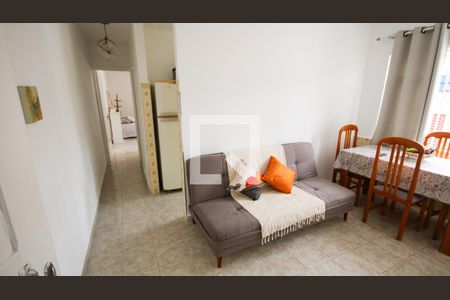 Sala de apartamento para alugar com 1 quarto, 55m² em Canto do Forte, Praia Grande