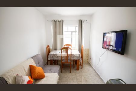 Sala de apartamento para alugar com 1 quarto, 55m² em Canto do Forte, Praia Grande
