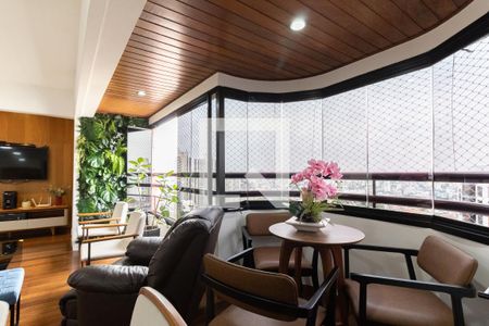 Varanda da Sala de apartamento à venda com 3 quartos, 124m² em Vila Santo Estéfano, São Paulo