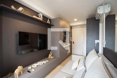 Sala de estar de kitnet/studio à venda com 1 quarto, 35m² em Jardim Paulista, São Paulo