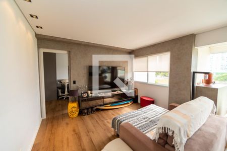 Sala_Cozinha - Conjugada de apartamento para alugar com 1 quarto, 55m² em Alphaville Empresarial, Barueri