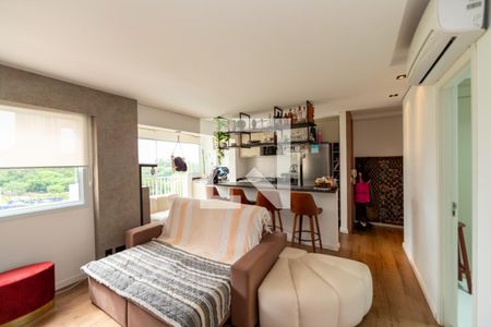 Sala_Cozinha - Conjugada de apartamento para alugar com 1 quarto, 55m² em Alphaville Empresarial, Barueri