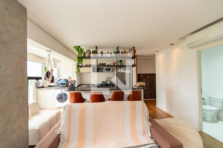 Sala_Cozinha - Conjugada de apartamento para alugar com 1 quarto, 55m² em Alphaville Empresarial, Barueri