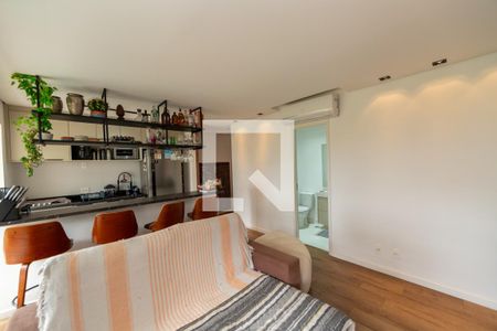 Sala_Cozinha - Conjugada de apartamento para alugar com 1 quarto, 55m² em Alphaville Empresarial, Barueri