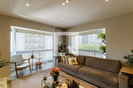 Sala de apartamento para alugar com 2 quartos, 120m² em Indianópolis, São Paulo