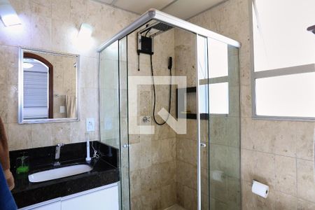 Banheiro da Suíte de apartamento à venda com 3 quartos, 123m² em Sagrada Família, Belo Horizonte