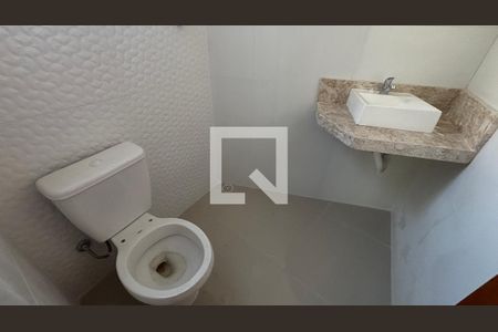 Banheiro da Suíte de apartamento à venda com 3 quartos, 90m² em Vila Mazzei, Santo André