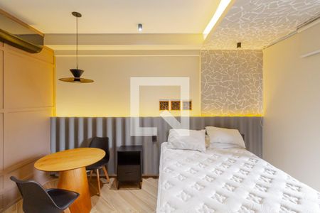 Quarto e Cozinha de kitnet/studio para alugar com 1 quarto, 31m² em Vila Nova Conceição, São Paulo