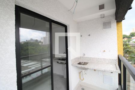 Sala / Cozinha - Varanda de apartamento à venda com 1 quarto, 25m² em Vila Dom Pedro Ii, São Paulo