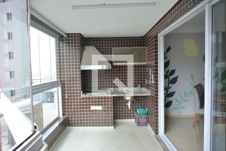 Varanda gourmet de apartamento à venda com 3 quartos, 100m² em Vila Assunção, Santo André