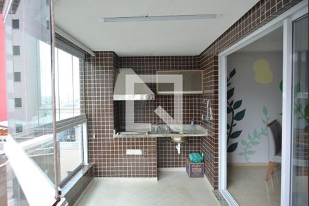 Varanda gourmet de apartamento à venda com 3 quartos, 100m² em Vila Assunção, Santo André