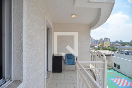 Varanda da Sala de apartamento à venda com 3 quartos, 86m² em Vila Valparaíso, Santo André